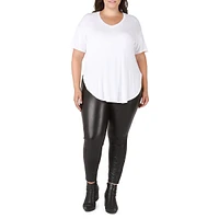 Plus High-Waisted Faux Leather Leggings
