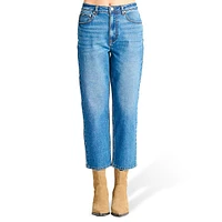 High-Rise Straight-Leg Jeans