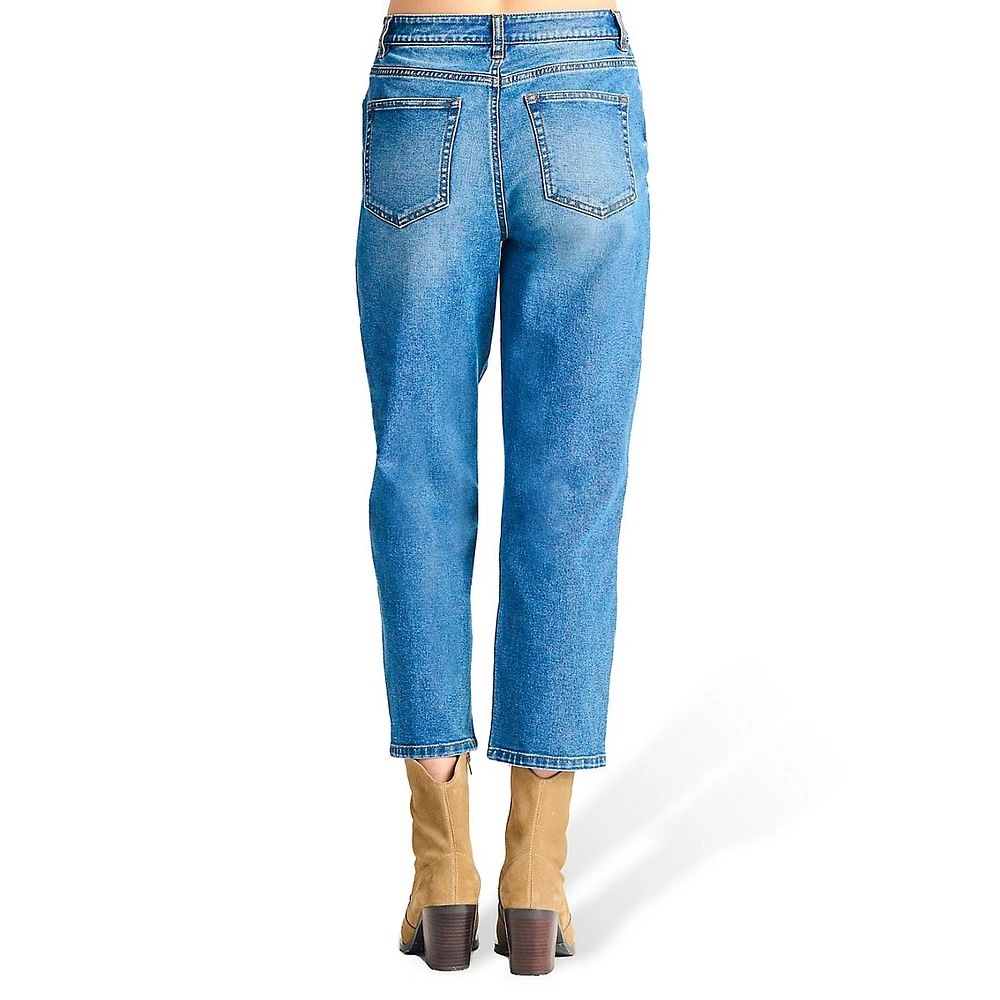 High-Rise Straight-Leg Jeans