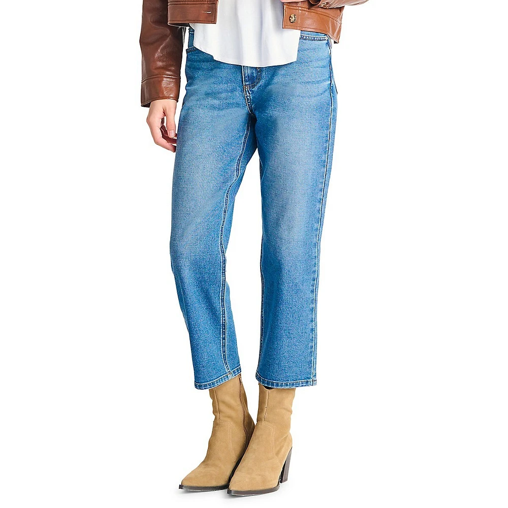 High-Rise Straight-Leg Jeans