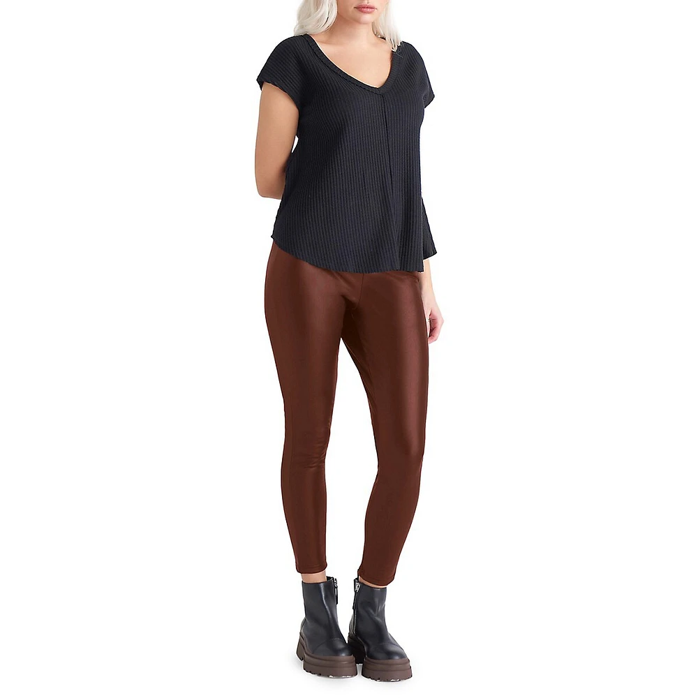 High-Waisted Faux Leather Leggings