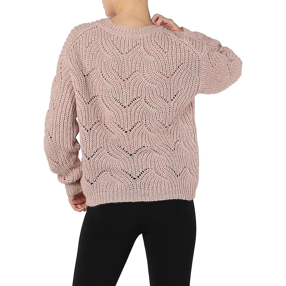 Pointelle Knit Sweater