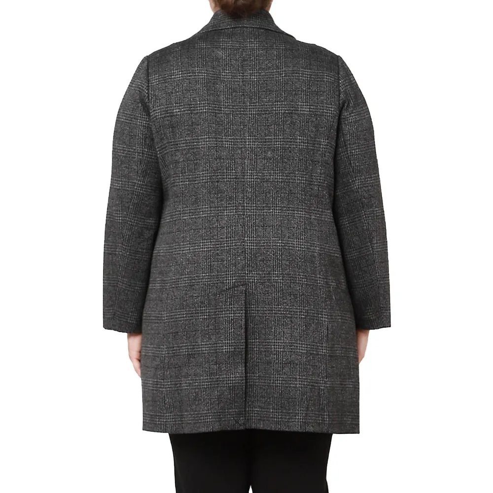 Plus Longline Tweed Blazer