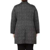 Plus Longline Tweed Blazer