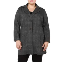 Plus Longline Tweed Blazer