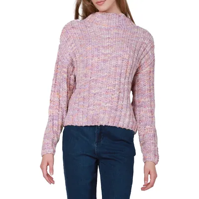 Multicolour Textured-Stitch Sweater