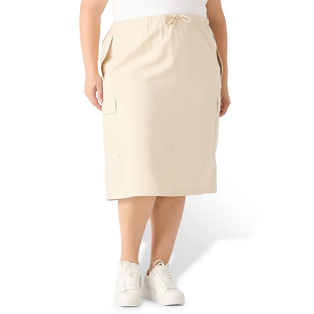 Plus Parachute Cargo Midi Skirt