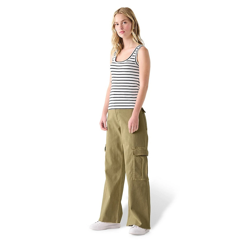 Wide-Leg Cargo Pants