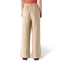 Wide-Leg Pull-On Pants