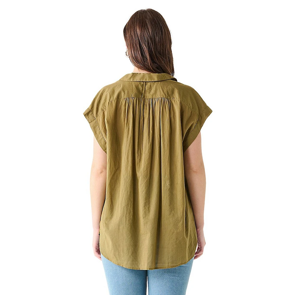 Cap-Sleeve Tunic Top