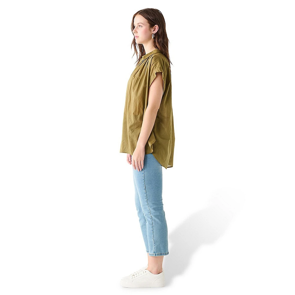 Cap-Sleeve Tunic Top