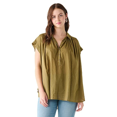 Cap-Sleeve Tunic Top