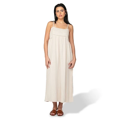 Sleeveless Empire-Waist Midi Dress