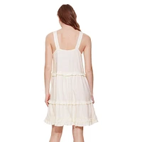 Ruffle-Tiered Sleeveless Dress