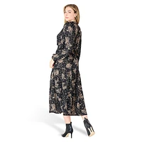 Paisley Surplice Maxi Dress