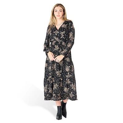 Paisley Surplice Maxi Dress