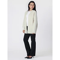 Open-Front Ottoman Knit Cardigan