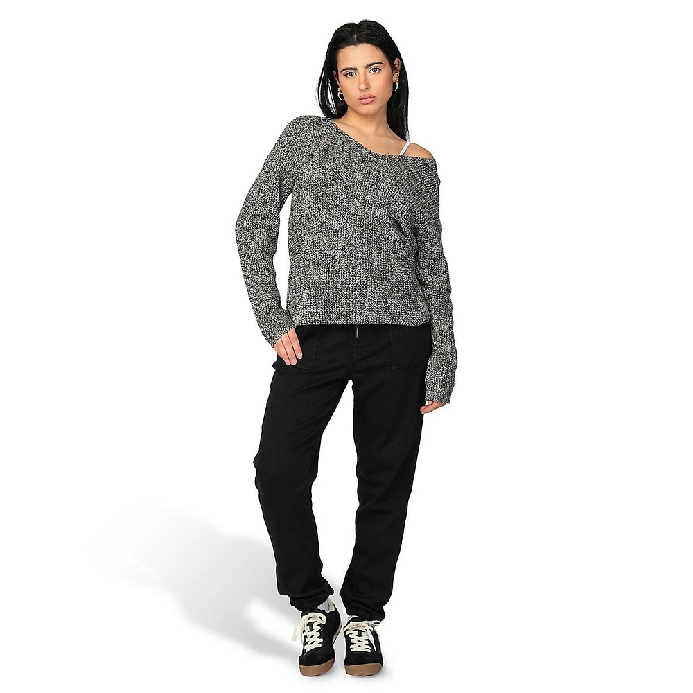 Plus Knit Denim Joggers