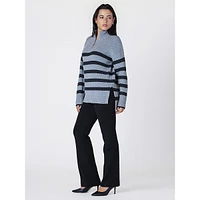 Striped Quarter-Zip Sweater