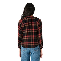 Plaid Long-Sleeve Top