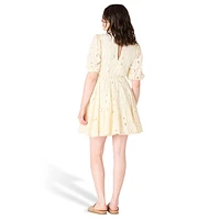 Eyelet Fit-&-Flare Dress