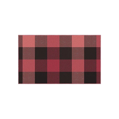 Tapis de vacances lavable - Design à carreaux