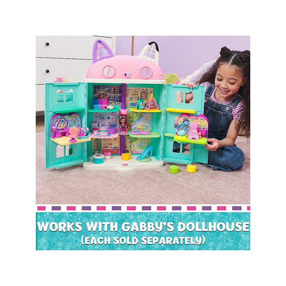 Gabby’s Dollhouse Kitty Narwhal’s Carnival Room Playset With Figure