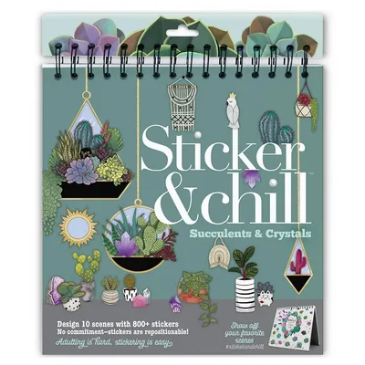 Sticker & Chill: Succulents & Crystals