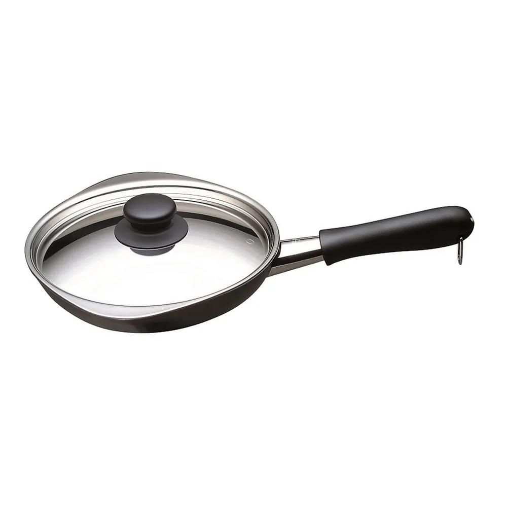 SORI YANAGI Iron Frying Pan with Lid - 18cm - Made in Japan