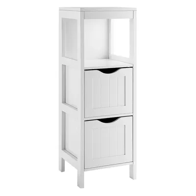 Bathroom Floor Cabinet Freestanding Side Storage Organizer W/2 Removable Drawers