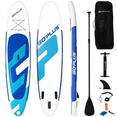 Goplus 10ft Inflatable Stand Up Paddle Board 6'' Thick W/ Aluminum Paddle Leash Backpack