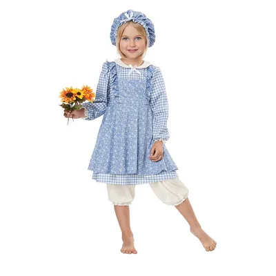 Peasant Little Prairie Blue Girl Costume