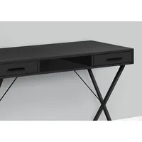 Computer Desk 42"l Black Black Metal
