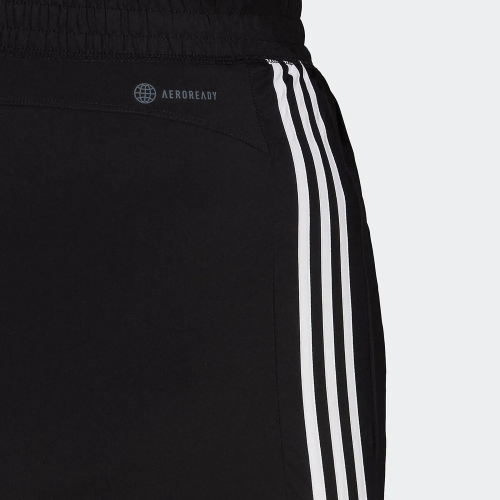 adidas Pacer 3-Stripes Woven Shorts (Plus Size) - Black