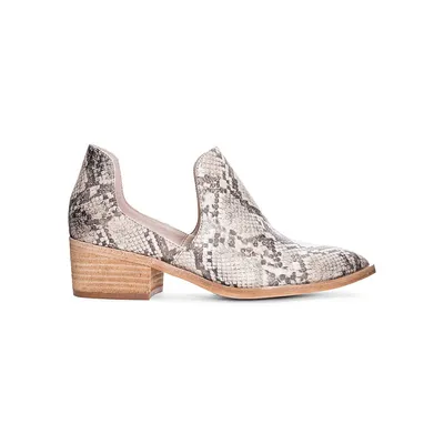 Fortune Faux Snakeskin-Print Ankle Boots