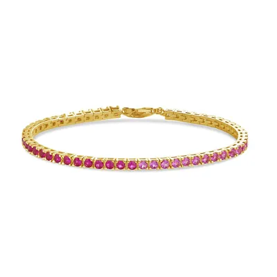 Hues Of Pink Tennis Bracelet Bracelet Sterling Forever Gold