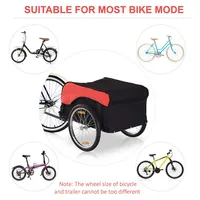 Outdoor Bike Cargo Storage Trailer Black