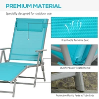 Outdoor Folding Chaise Lounge Chair Recliner