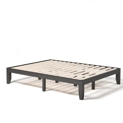 Queen 14'' Wooden Bed Frame Mattress Platform Wood Slats Support