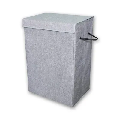 Collapsible Fabric Laundry Hamper, 15.75"x11.85"x23.65", Gray