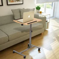 Costway Adjustable Wheeled Laptop Stand Notebook Table Desk Holder Swivel Home Office