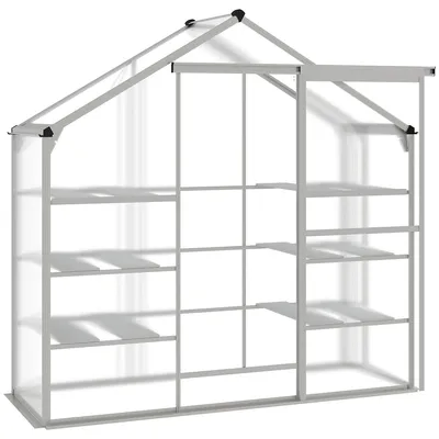Walk-in Greenhouse 3-tier Shelves Polycarbonate Green House