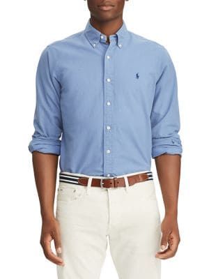 Polo Ralph Lauren Classic-Fit Garment-Dyed Oxford Shirt | Metropolis at  Metrotown