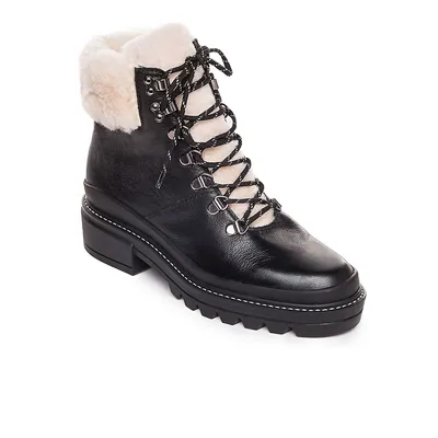 Dash Leather Shearling Bootie