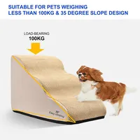 Pet Stairs, 3 Tier Dog Step Stairs Pet Ramp With Non-slip Bottom For Bed Couch