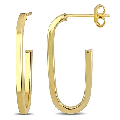 Hoop Earrings In 10k Yellow Gold