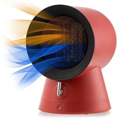 1500w Portable Space Heater Electric Desktop Heating Fan Ptc Ceramic Redwhite