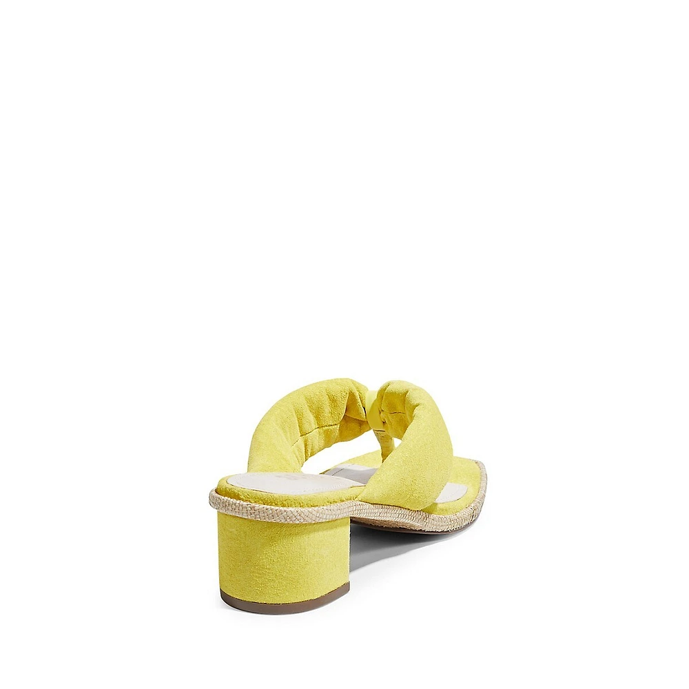 Januza Suede Knot-Strap Sandals