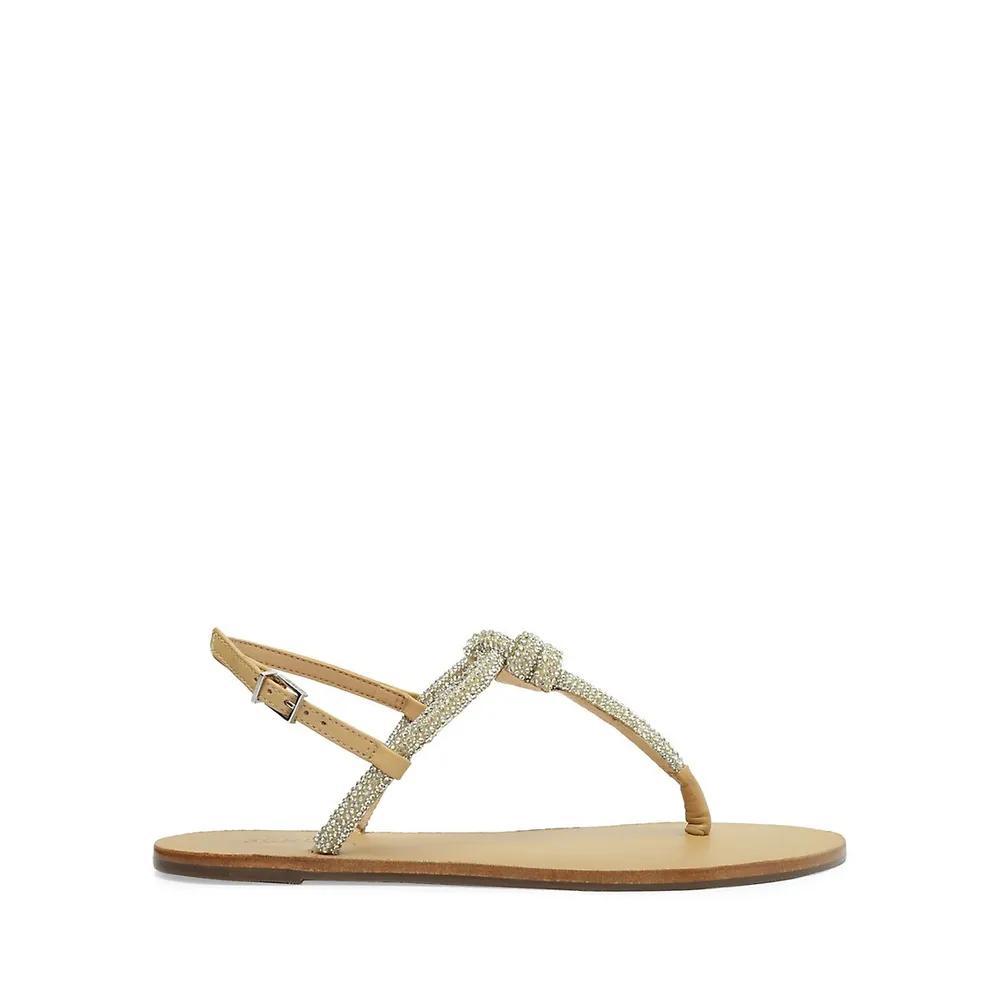 Pearly Leather Flats