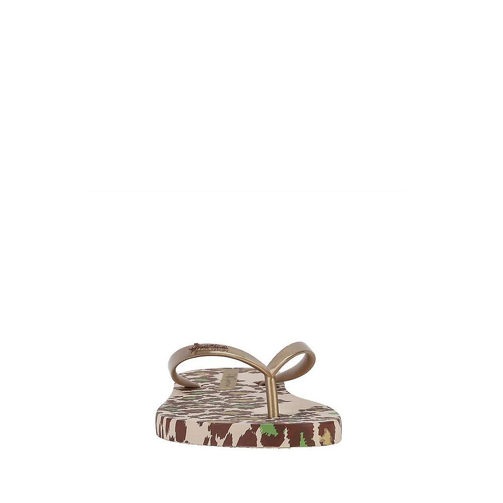 Animale Print III Fem Flip Flops